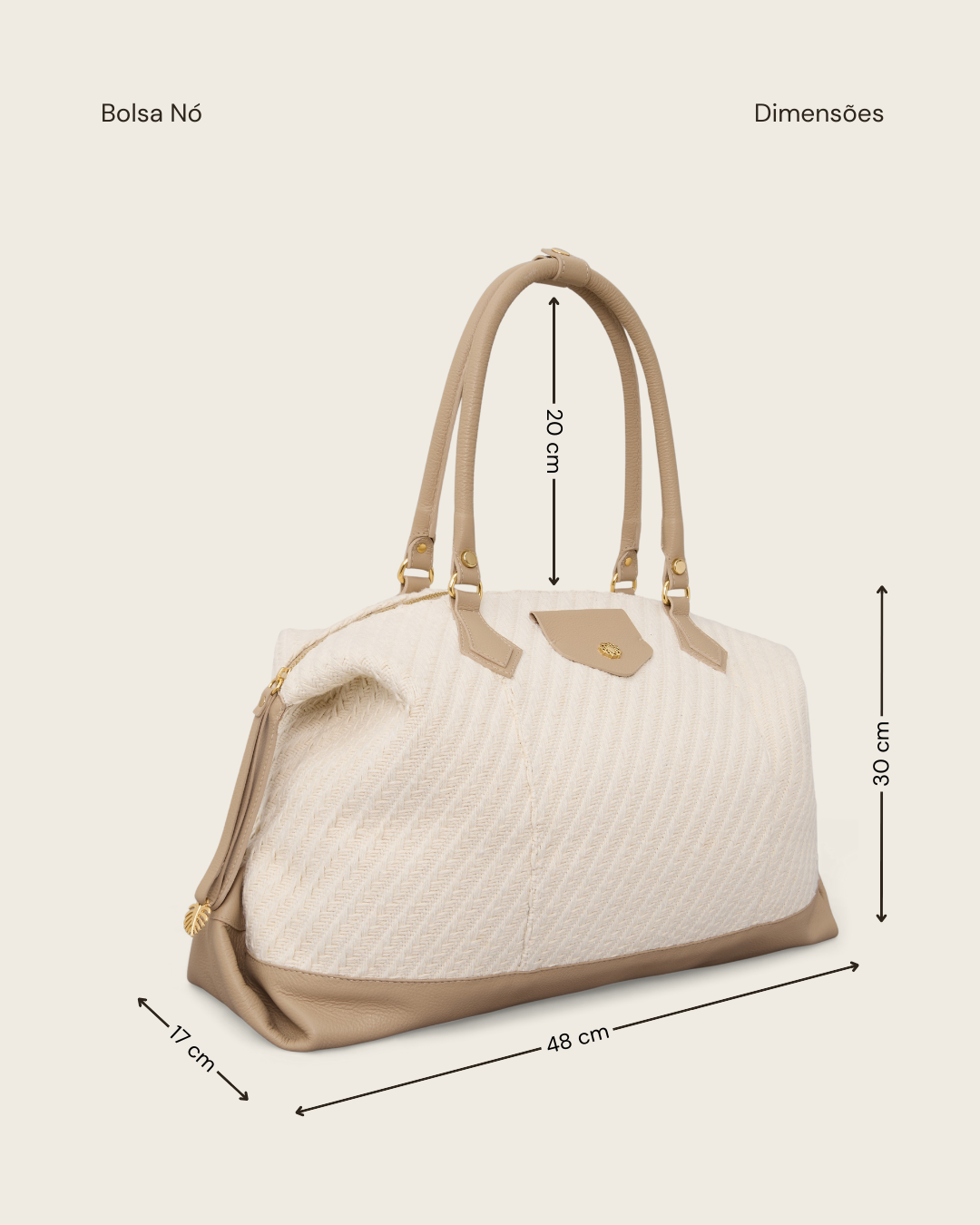 BOLSA DENTE-DE-LEÃO AREIA