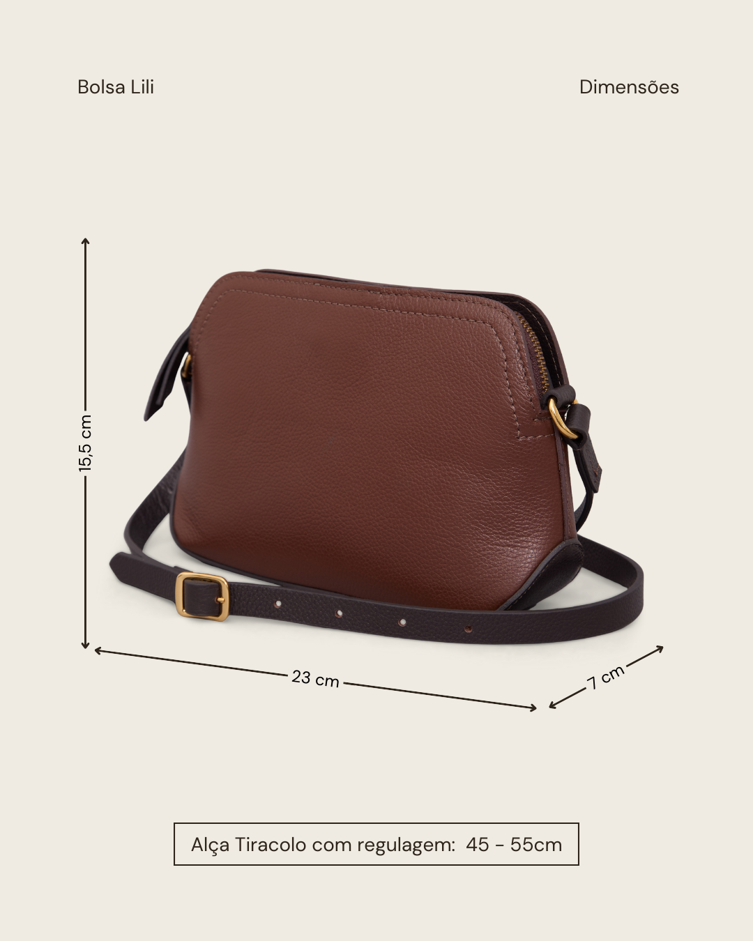 BOLSA LILI CAFÉ COM CHOCOLATE