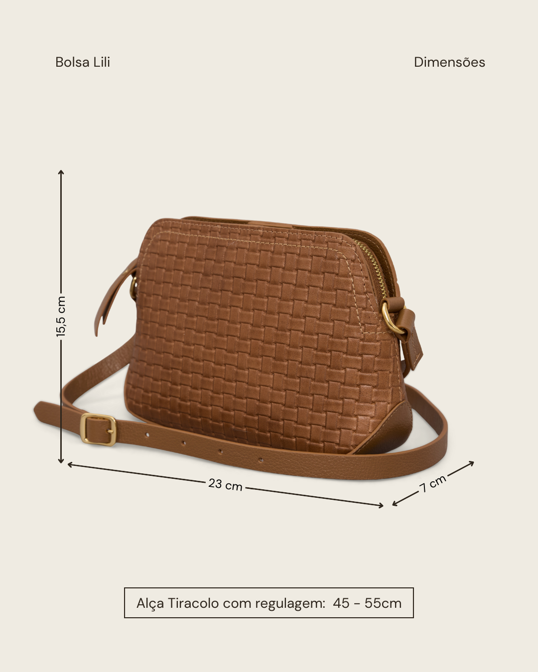 BOLSA LILI TRAMA CARAMELO