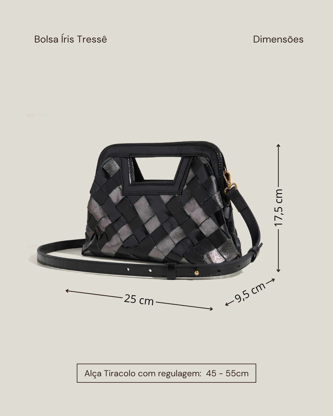 BOLSA IRIS - TRESSÊ ÔNIX