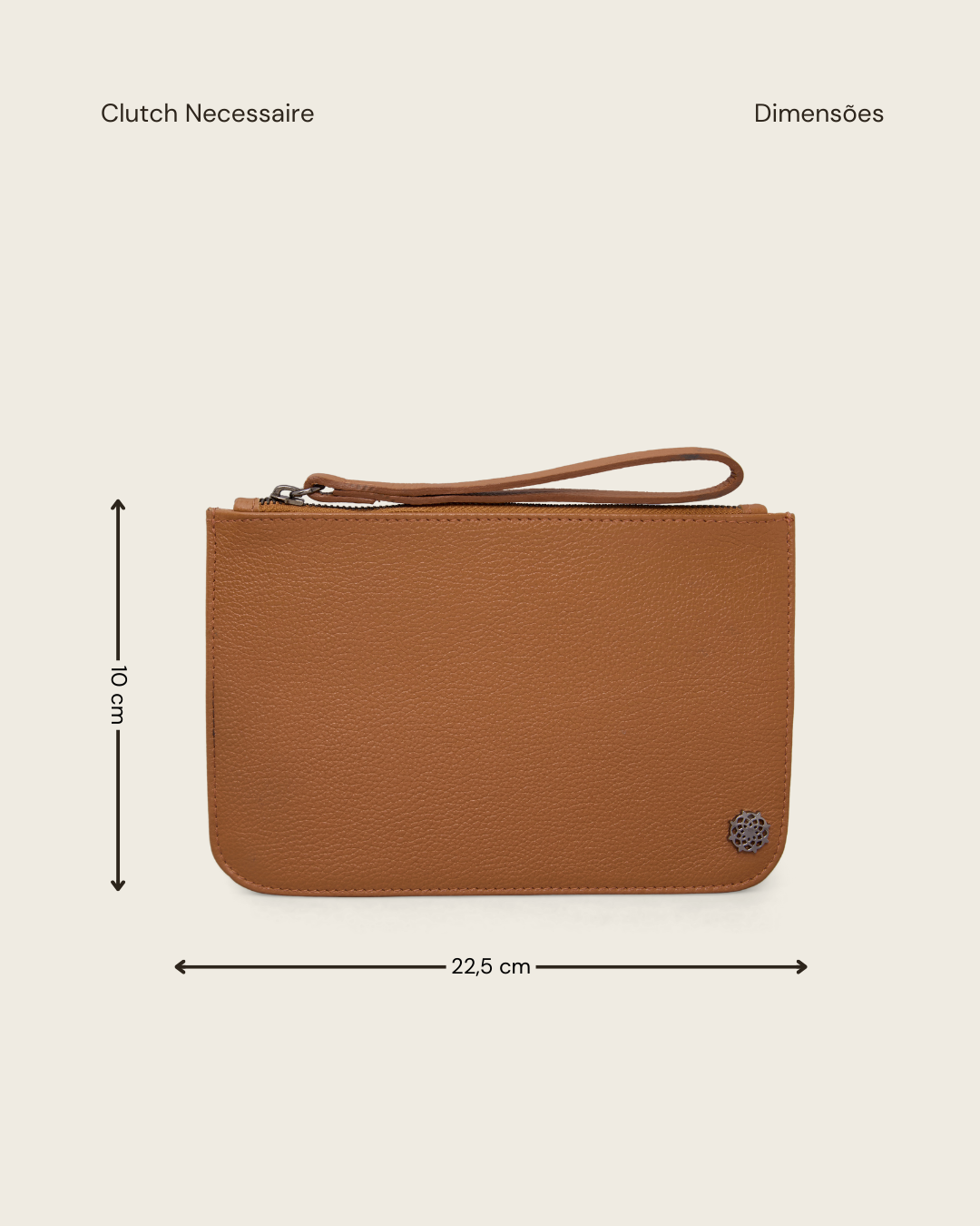 CLUTCH NECESSAIRE CARAMELO