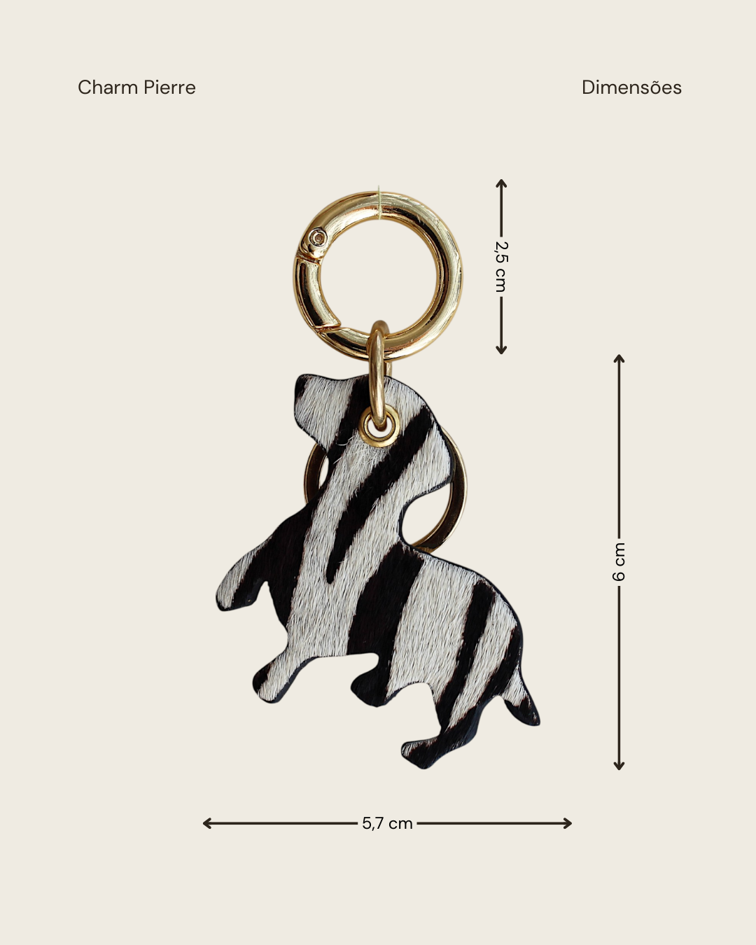 CHARM PIERRE - ZEBRA