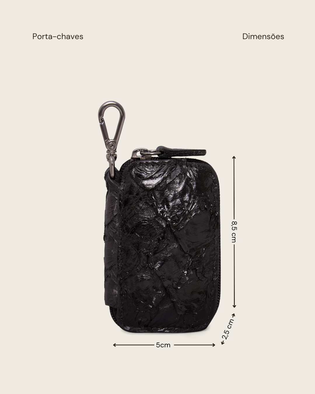PORTA CHAVES PIRARUCU PRETO