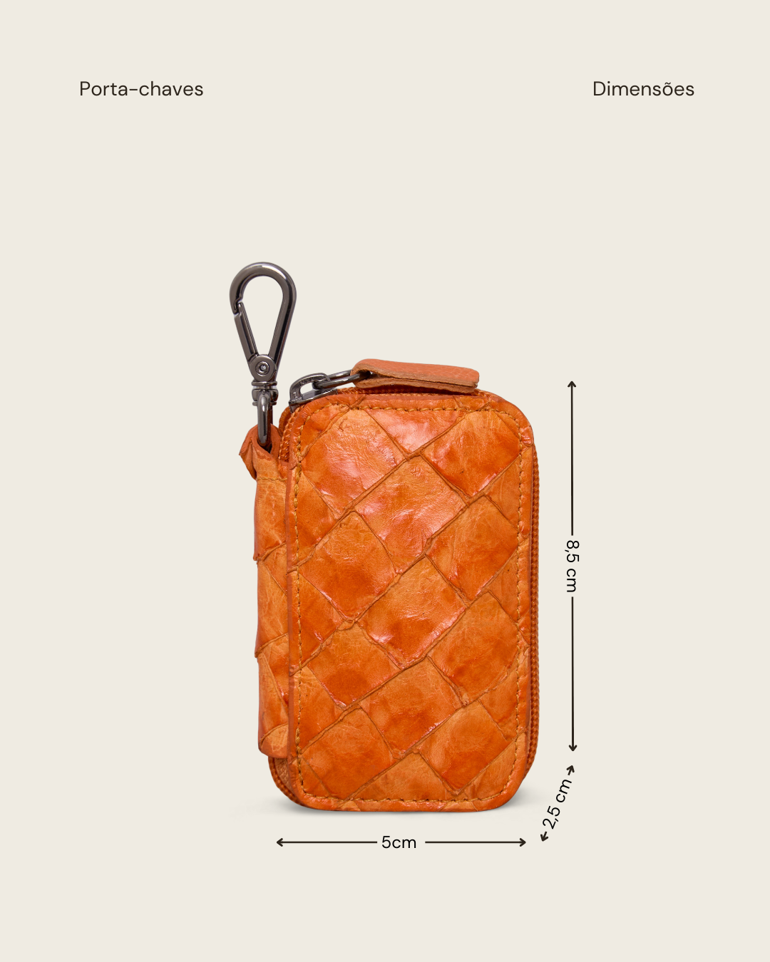 PORTA CHAVES PIRARUCU LARANJA