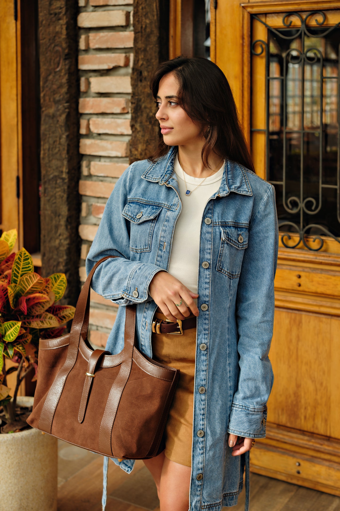 BOLSA HAZEL CAMURÇA CACAU