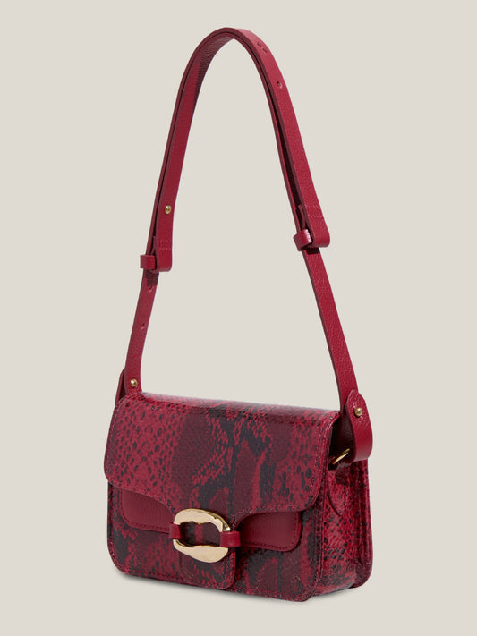 BOLSA MINI AZALEIA SNAKE VERMELHA