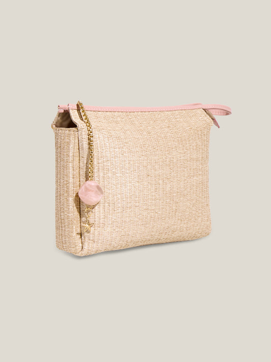 NECESSAIRE RÁFIA - ROSA SUNBURN