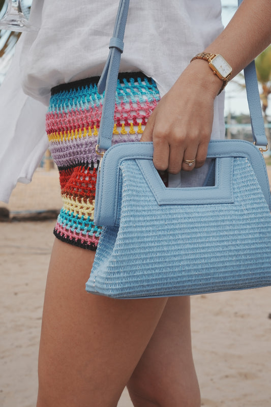 BOLSA IRIS RÁFIA AZUL