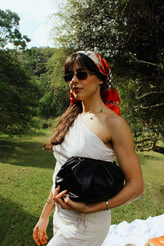 BOLSA BEGÔNIA - PRETO CRISTAL - Mirol