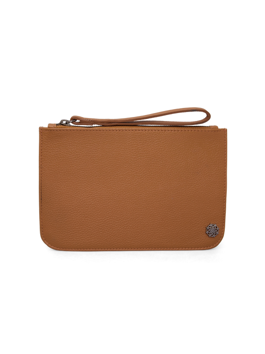 CLUTCH NECESSAIRE CARAMELO
