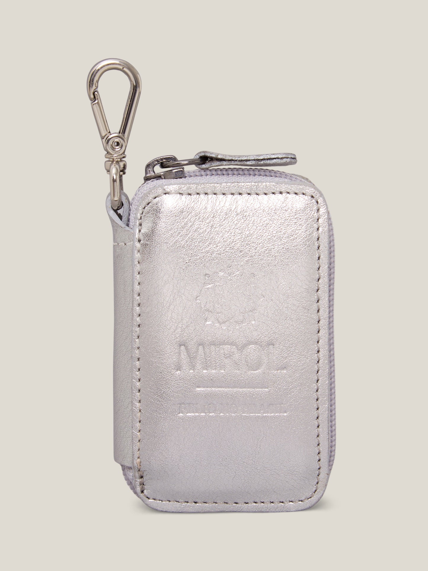 PORTA CHAVES COURO PRATA