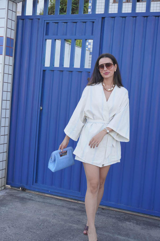 BOLSA IRIS RÁFIA AZUL