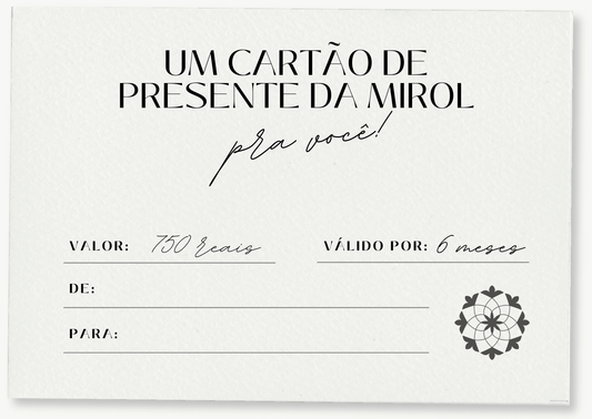 Cartão de Presentes Mirol - Mirol