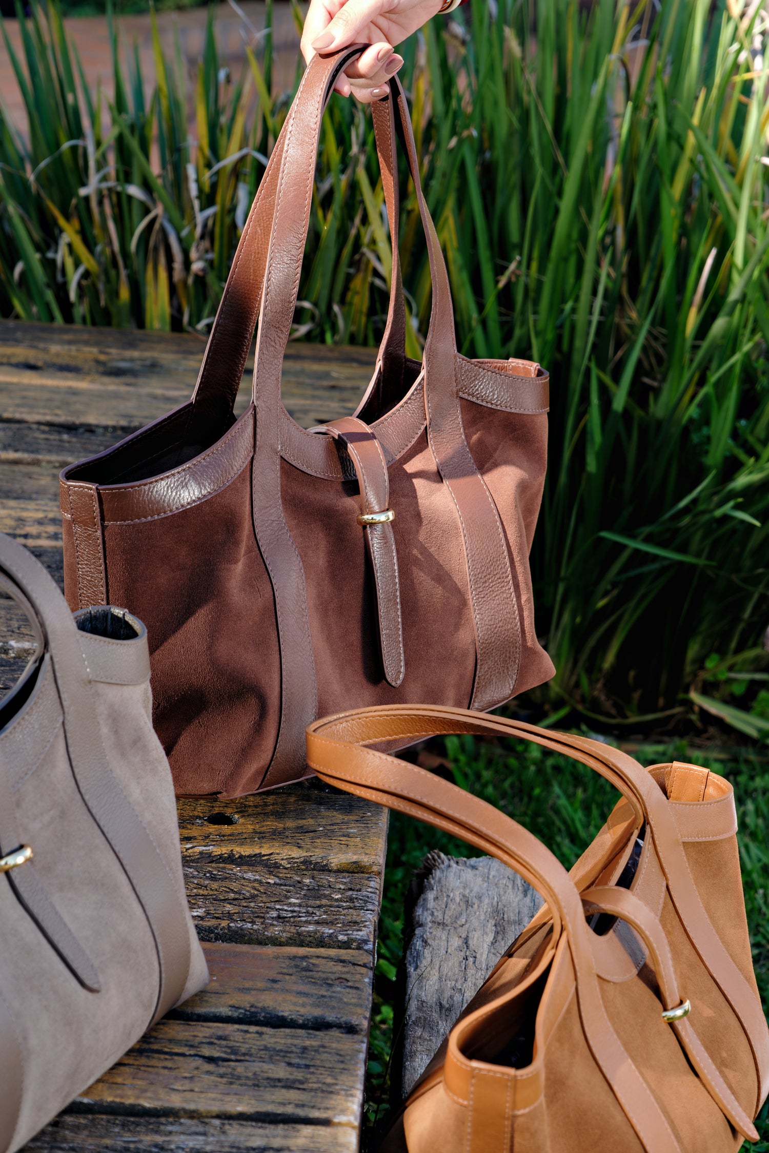 BOLSA HAZEL CAMURÇA CACAU - Mirol
