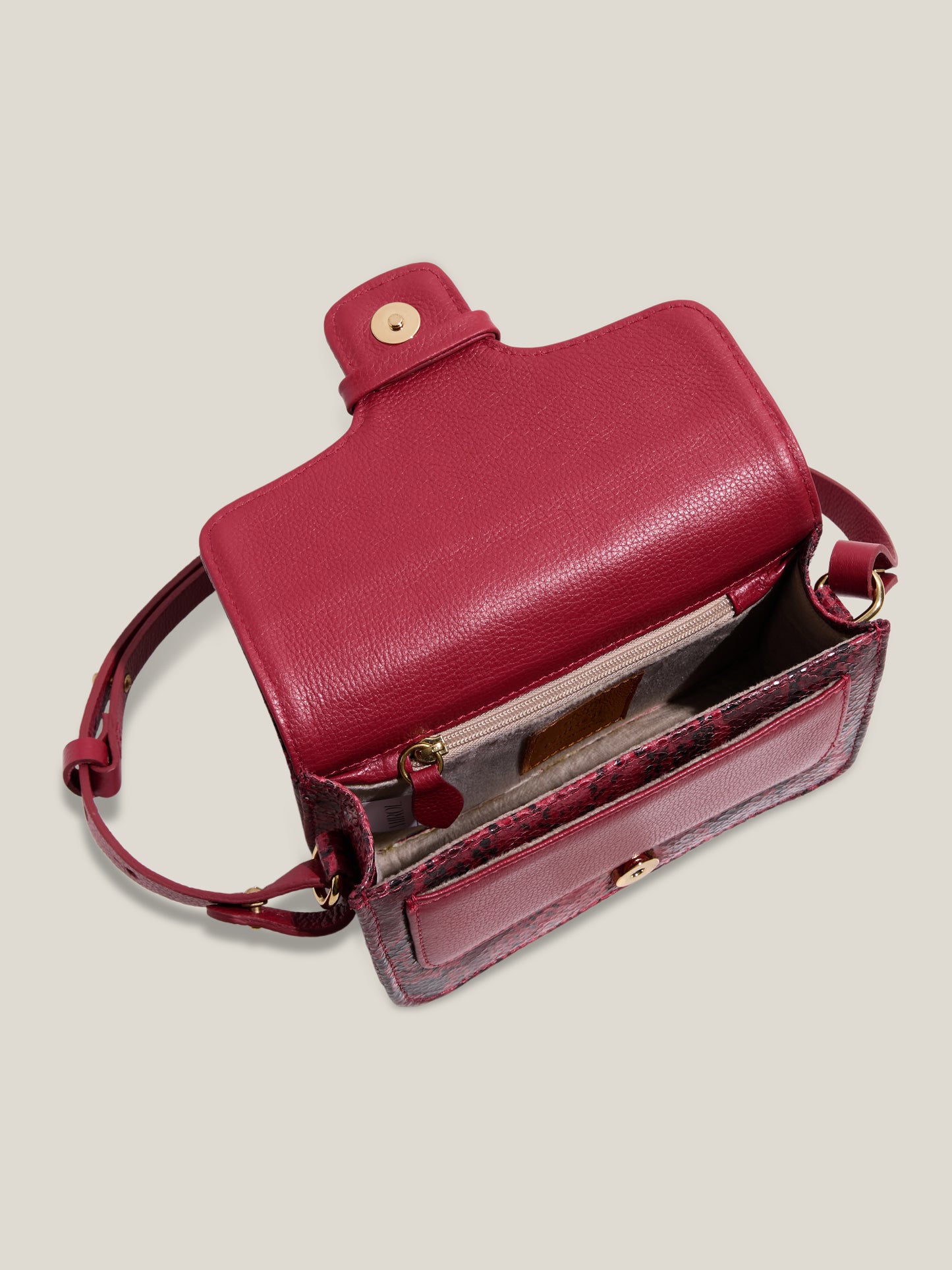 BOLSA MINI AZALEIA SNAKE VERMELHA