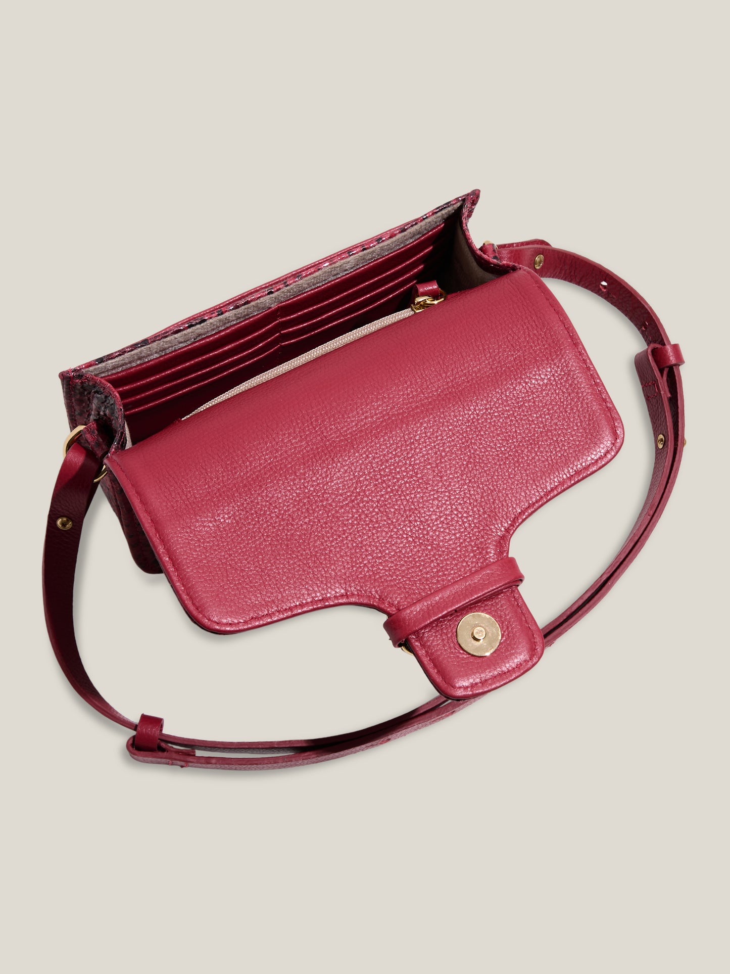 BOLSA MINI AZALEIA SNAKE VERMELHA
