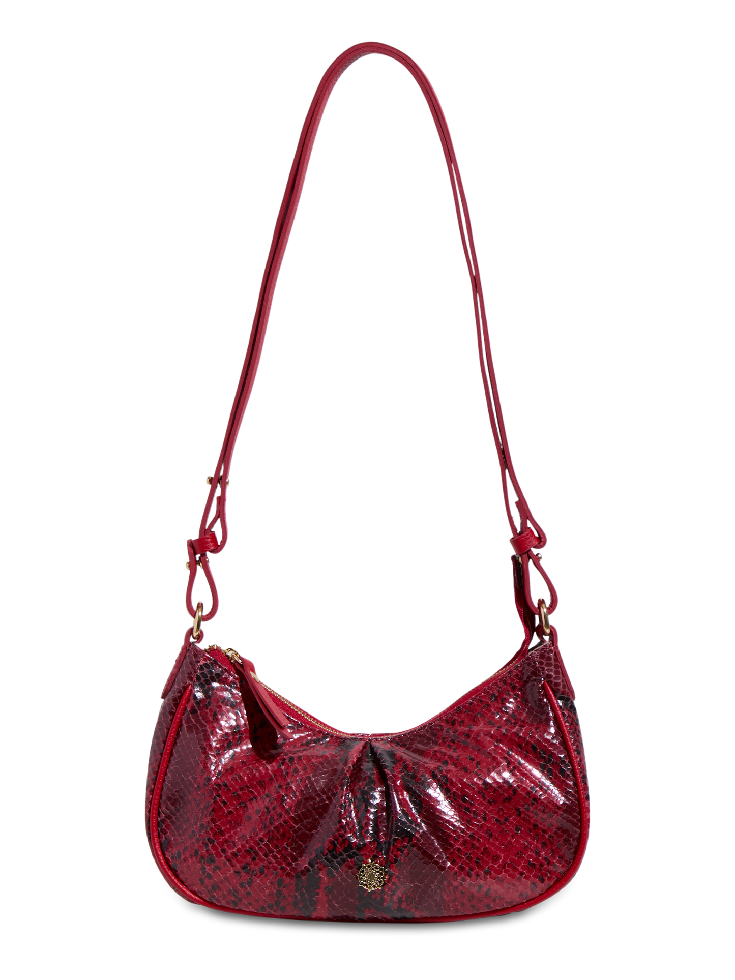 BOLSA PEÔNIA SNAKE VERMELHA