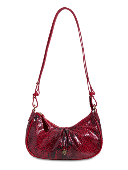 BOLSA PEÔNIA SNAKE VERMELHA