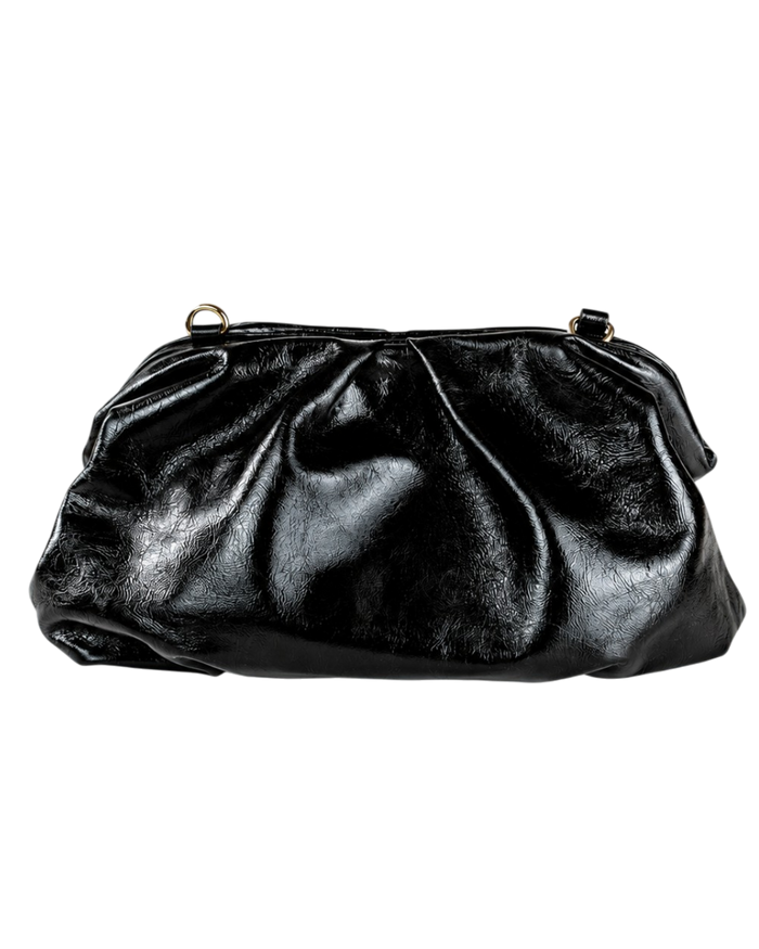 BOLSA BEGÔNIA - PRETA VERNIZ