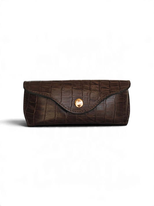 CASE PARA ÓCULOS CROCO CACAU