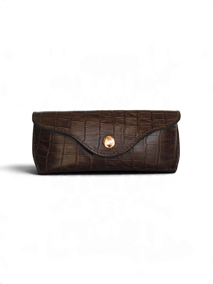 CASE PARA ÓCULOS CROCO CACAU