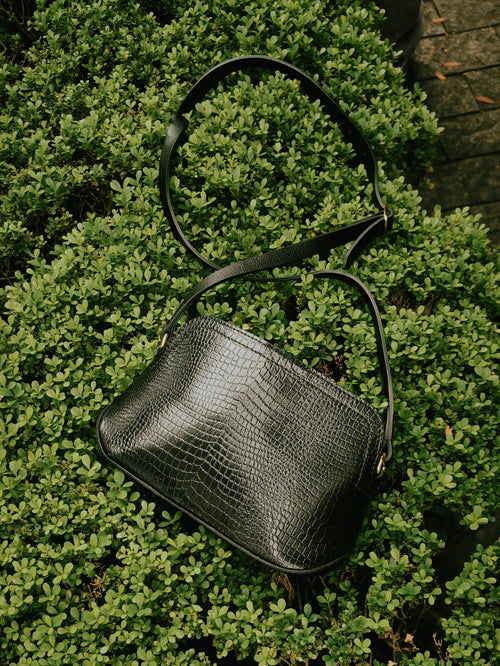 BOLSA LILI PRETO CROCO - Mirol