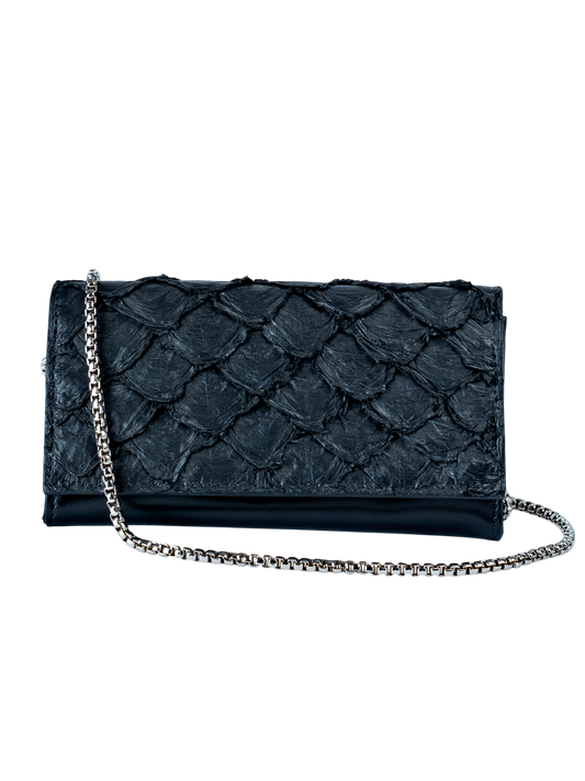 BOLSA ARUÂ PIRARUCU PRETA