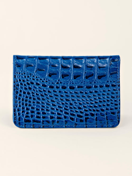 CARTEIRA LUNA CROCO AZUL - Mirol