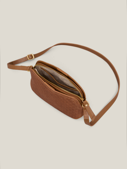 BOLSA LILI TRAMA CARAMELO - Mirol
