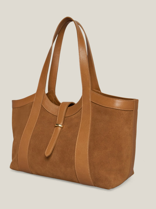 BOLSA HAZEL CAMURÇA CONHAQUE - Mirol