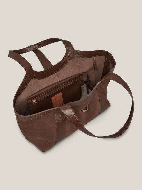 BOLSA HAZEL CAMURÇA CACAU - Mirol