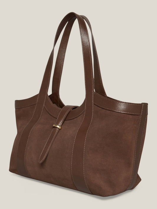 BOLSA HAZEL CAMURÇA CACAU - Mirol