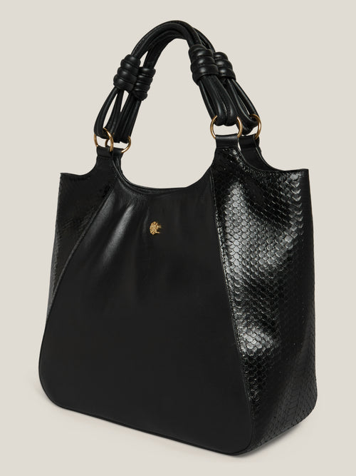 BOLSA MAGNÓLIA COBRA PRETA - Mirol
