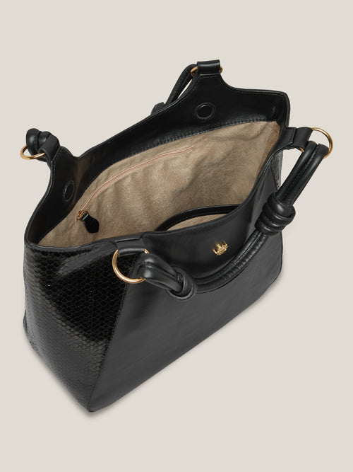 BOLSA MAGNÓLIA COBRA PRETA - Mirol