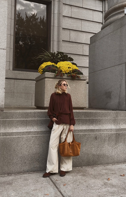 BOLSA HAZEL CAMURÇA CONHAQUE